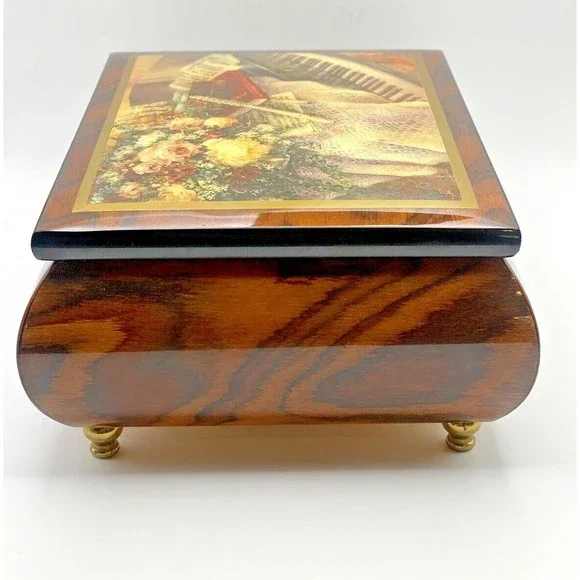 Lena Lui Ercolano Italy Wooden Music Box Presents Harmonic Duet by Lena Liu Decor